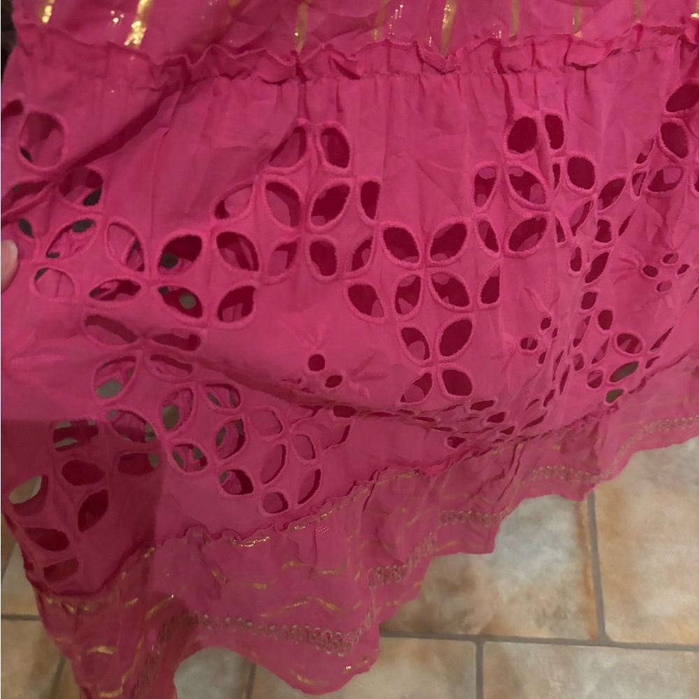 Women’s XL pink Farmers Market tiered dress - Picture 6 of 16
